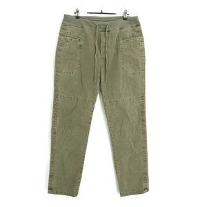 James Perse Womens Pants Casual Straight Leg Pull On Green Cotton Size 3